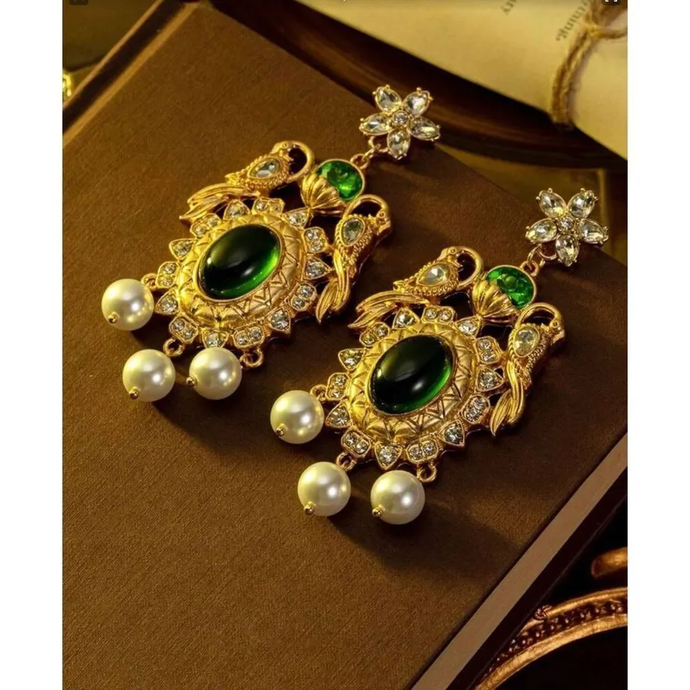 Vintage Victorian Style Pearl Earrings